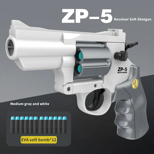 ZP- 5 Glock Soft Bullet Toy Gun Foam Ejection Toy Foam Darts Blaster Pistol Manual Airsoft Gun With Silencer For Kid Adult Boys